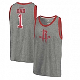 Houston Rockets Fanatics Branded Greatest Dad Tri-Blend Tank Top - Heathered Gray,baseball caps,new era cap wholesale,wholesale hats